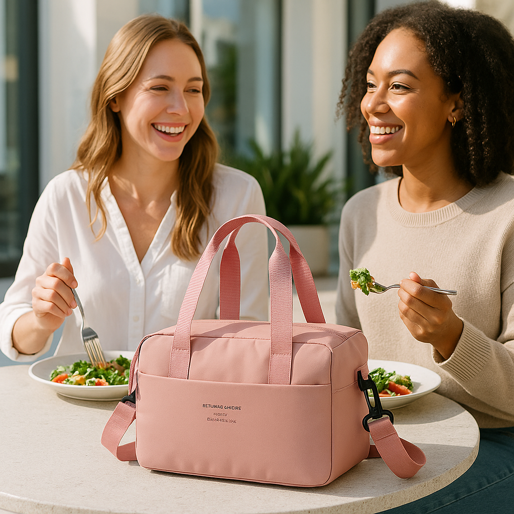 Sac isotherme repas femme au travail