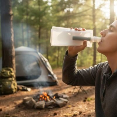 Gourde filtrante pour de l eau pur