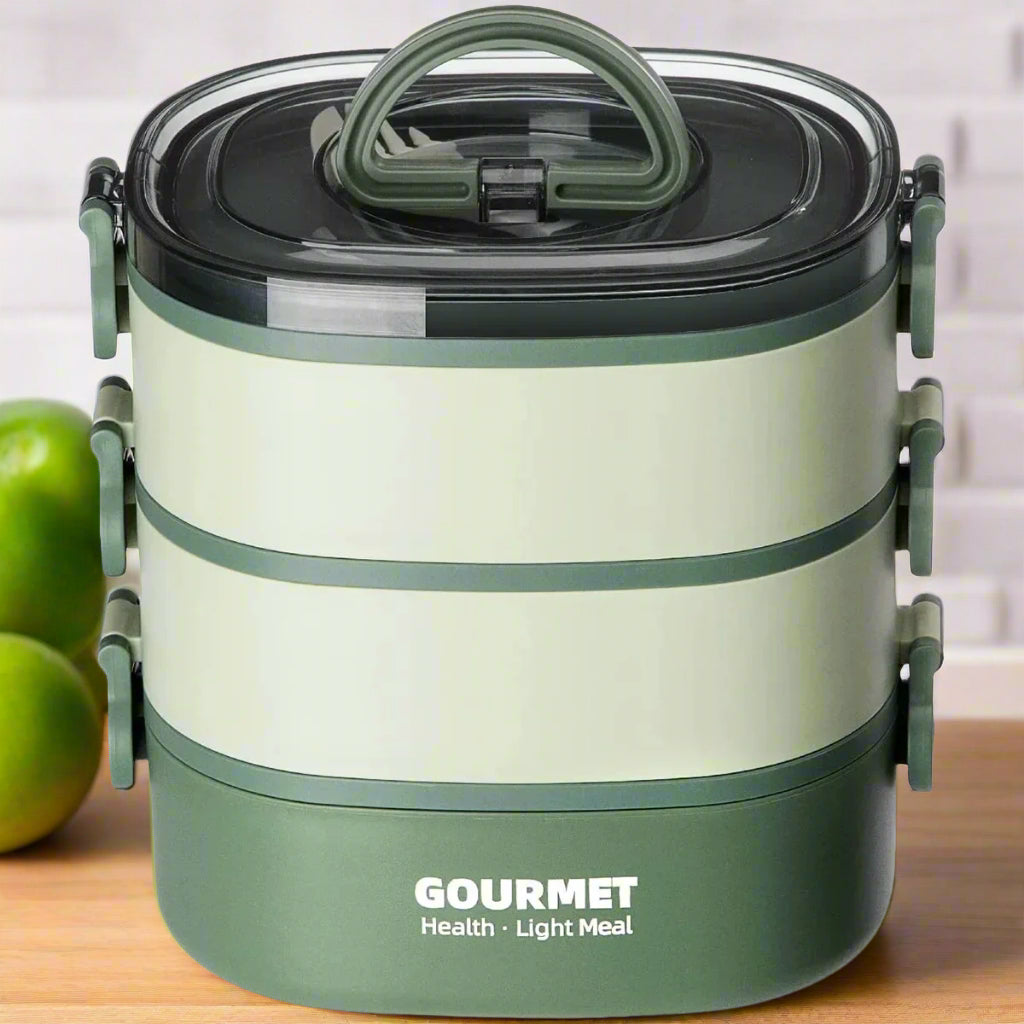 Lunch box 3 étage vert