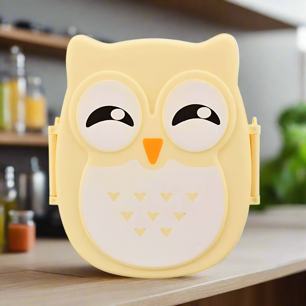 Lunch box enfant hibou jaune