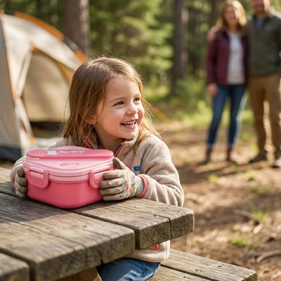 Lunch box enfant rose