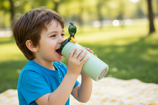 petite gourde isotherme garçon vert