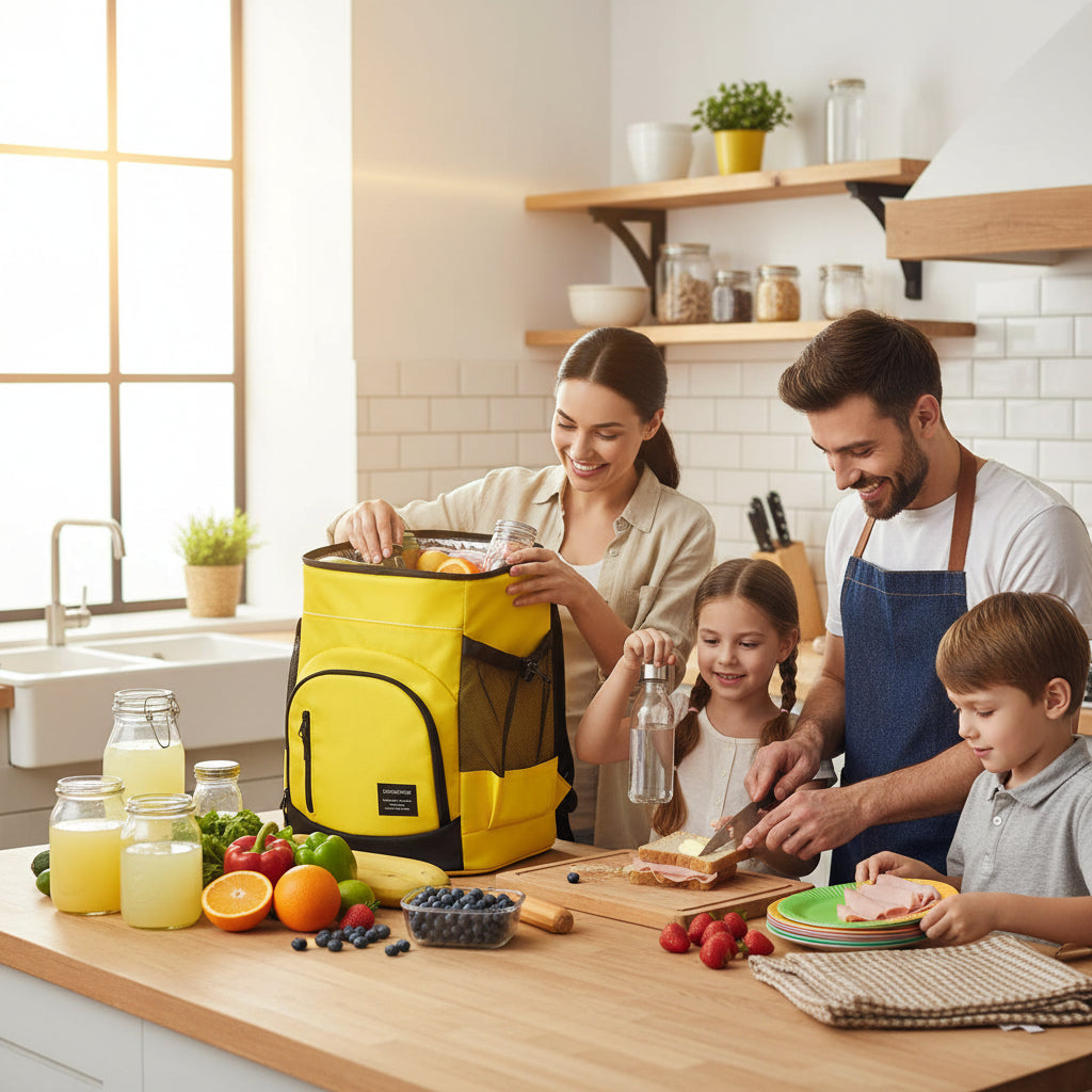 sac a dos  isotherme jaune