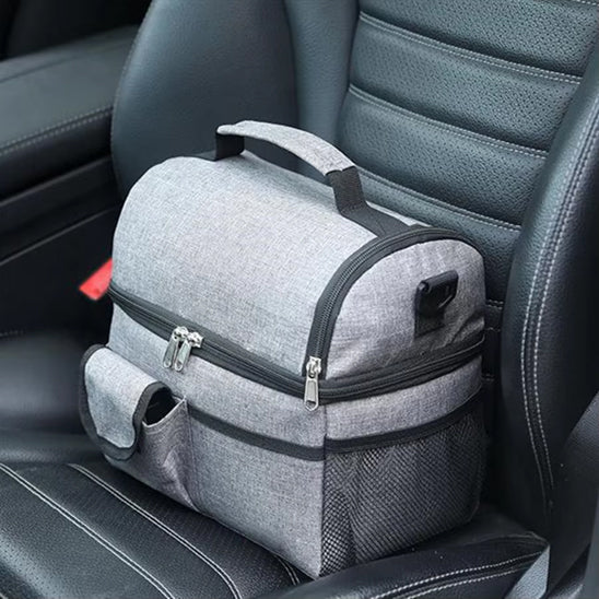 Sac isotherme déjeuner gris