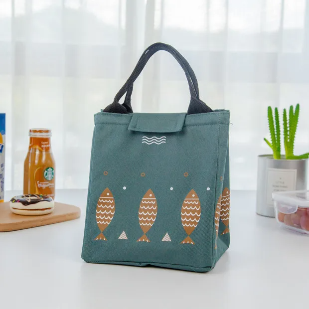 Sac repas isotherme poisson vert